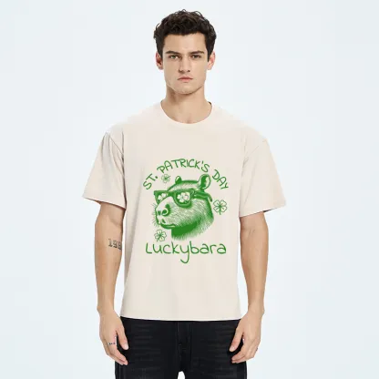 Tokyo-Tiger St Patrick's Day Capybara Meme Washed T-Shirt