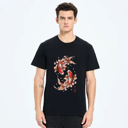 Tokyo-Tiger Sakura Koi Fish Japanese Zen Classic T-Shirt