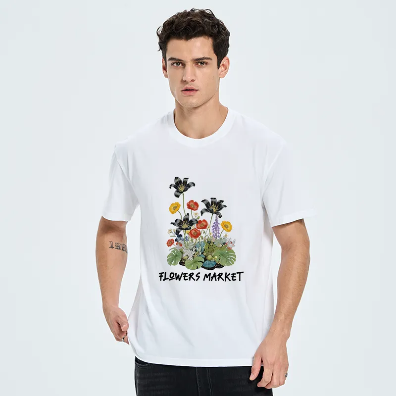Tokyo-Tiger Beautiful Flowers Market Classic T-Shirt