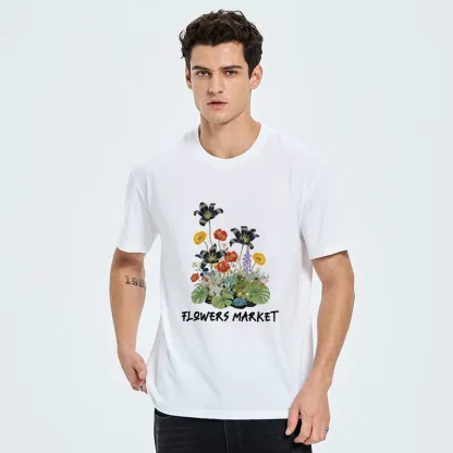 Tokyo-Tiger Beautiful Flowers Market Classic T-Shirt