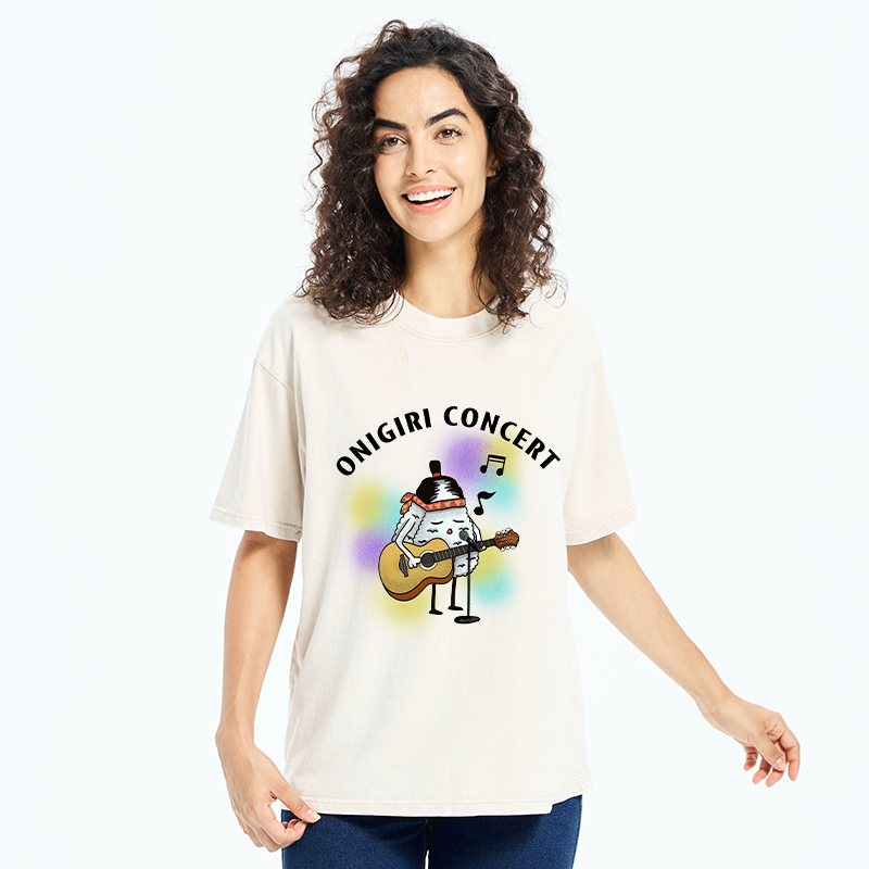 Tokyo-Tiger Rice Ball Concert Washed T-Shirt