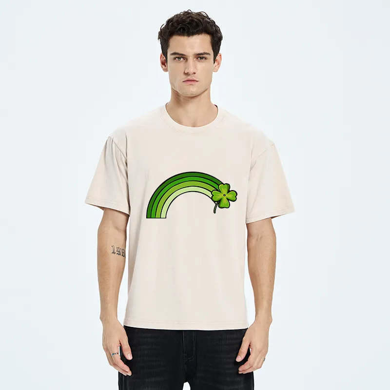 Tokyo-Tiger Green Lucky Rainbow Washed T-Shirt