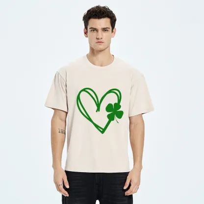 Tokyo-Tiger Heart And Clover Washed T-Shirt