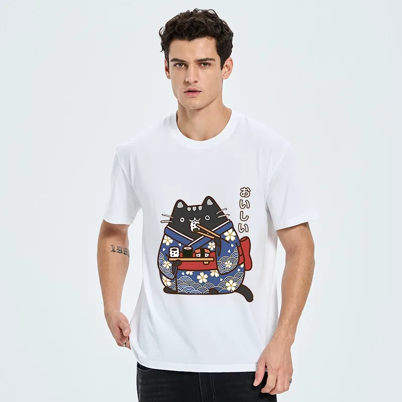 Tokyo-Tiger Geisha Cat Sushi Classic T-Shirt