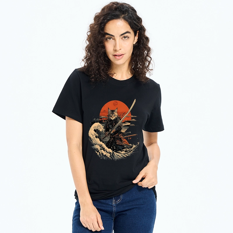 Tokyo-Tiger Handsome Cat Samurai Japanese Classic T-Shirt
