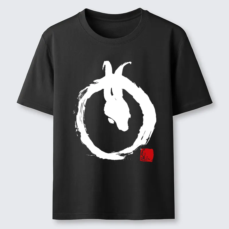 Tokyo-Tiger Ink Painting Zen Enso Rabbit Classic T-Shirt