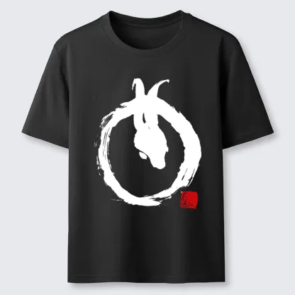 Tokyo-Tiger Ink Painting Zen Enso Rabbit Classic T-Shirt