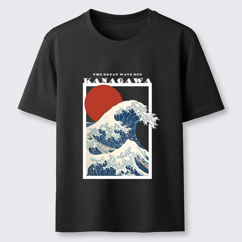 Tokyo-Tiger Minimalist Ukiyo-e Waves Classic T-Shirt