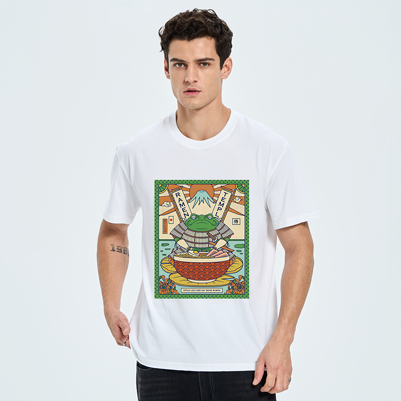 Tokyo-Tiger Frog Samurai Eating Ramen Classic T-Shirt