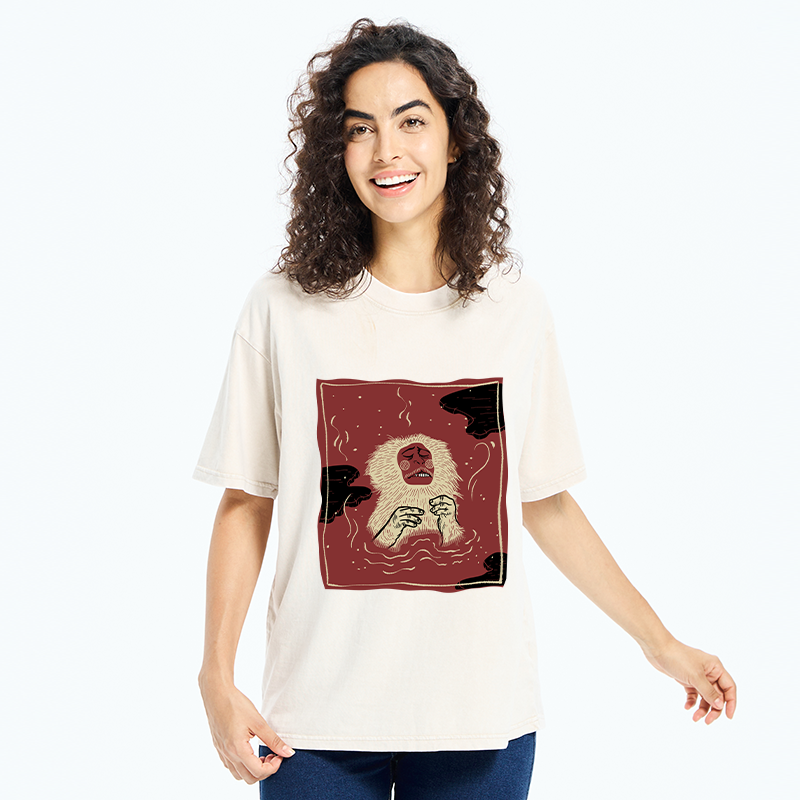 Tokyo-Tiger Japanese Macaque Washed T-Shirt