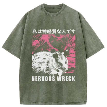 Tokyo-Tiger Nervous Wreck Washed T-Shirt