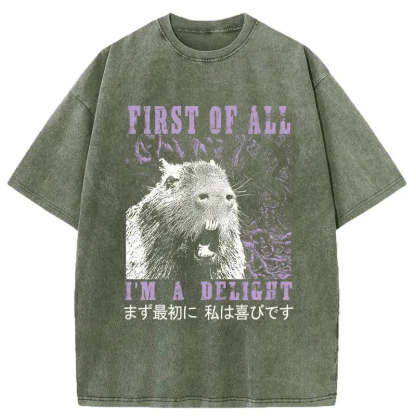 Tokyo-Tiger First Of All I'm A Delight Washed T-Shirt