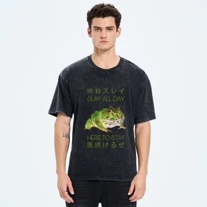 Tokyo-Tiger Slay All Day Washed T-Shirt