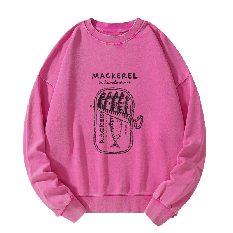 Tokyo-Tiger Mackerel In Tomato Sauce Washed Sweatshirt