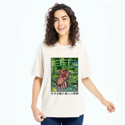 Tokyo-Tiger A New Addition To Monet's Garden Washed T-Shirt