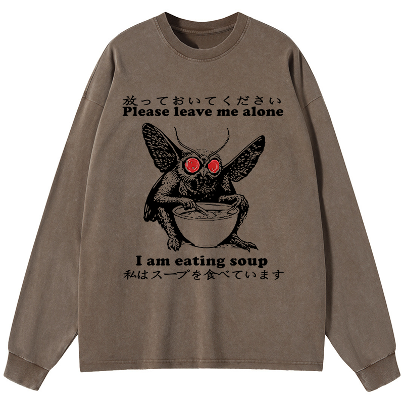 Tokyo-Tiger Don't Bother The Mothman Washed Long Sleeve T-Shirt