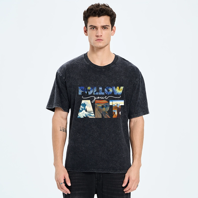 Tokyo-Tiger Follow Your Art Japan Washed T-Shirt