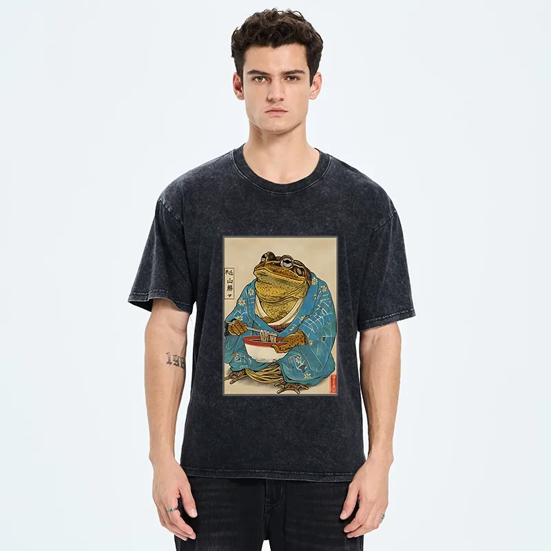 Tokyo-Tiger Ramen Lover Toad Washed T-Shirt