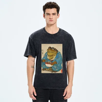 Tokyo-Tiger Ramen Lover Toad Washed T-Shirt