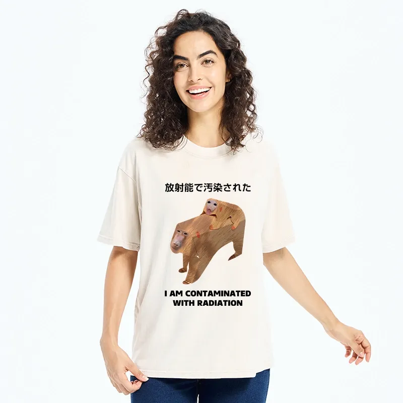 Tokyo-Tiger Monkey Contaminated By Radiation Washed T-Shirt