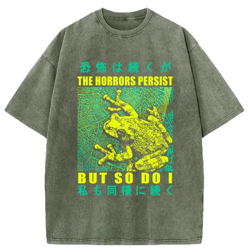 Tokyo-Tiger The Horrors Persist Frog Washed T-Shirt Sale – tokyo-tiger