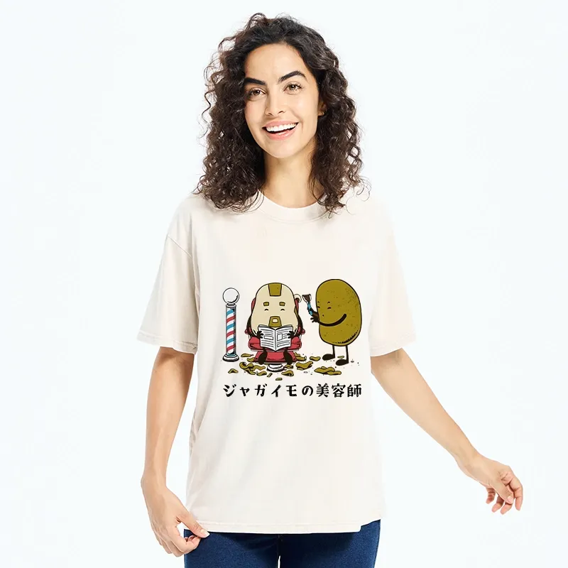 Tokyo-Tiger Potato Hairdresser Washed T-Shirt