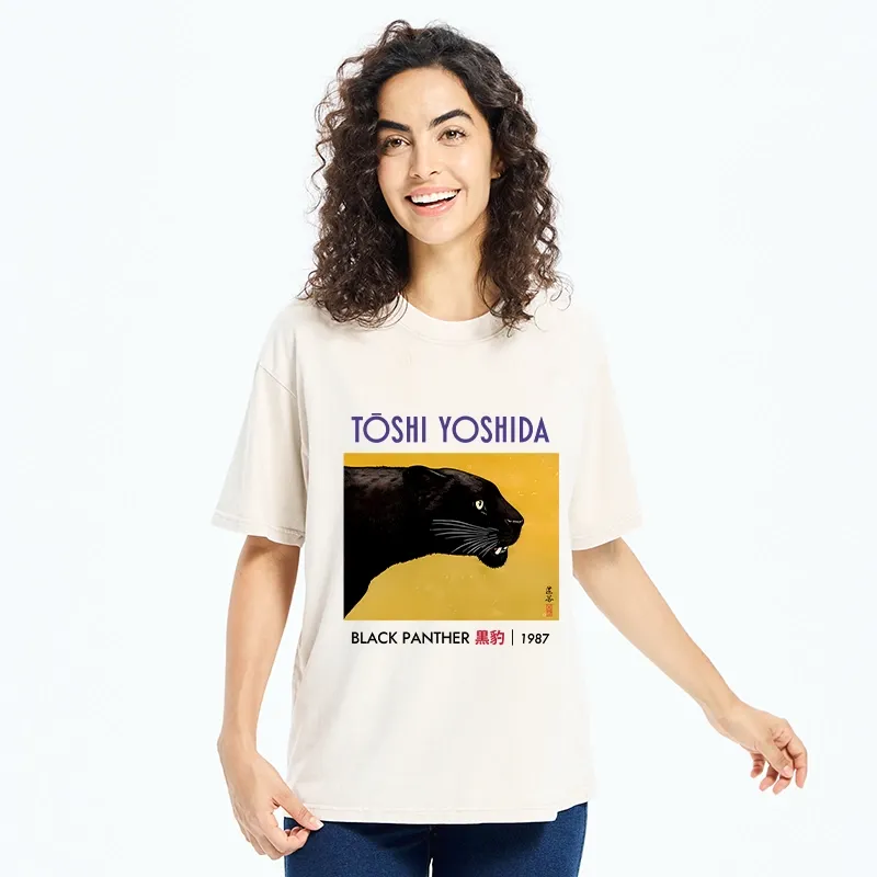 Tokyo-Tiger Black Panther Washed T-Shirt