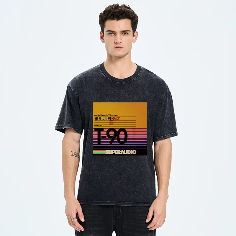 Tokyo-Tiger Audio Cassette 90 Minutes Washed T-Shirt