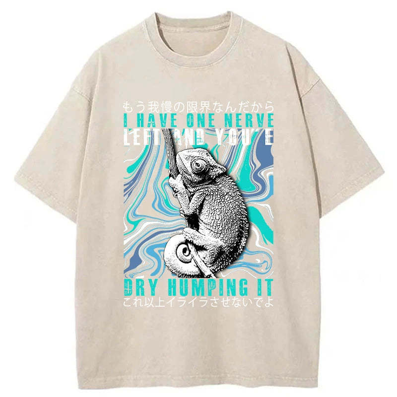 Tokyo-Tiger I Have One Nerve Chameleon Washed T-Shirt