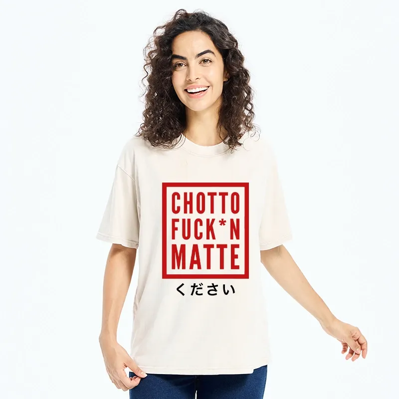 Tokyo-Tiger Japanese Chotto Matte Washed T-Shirt