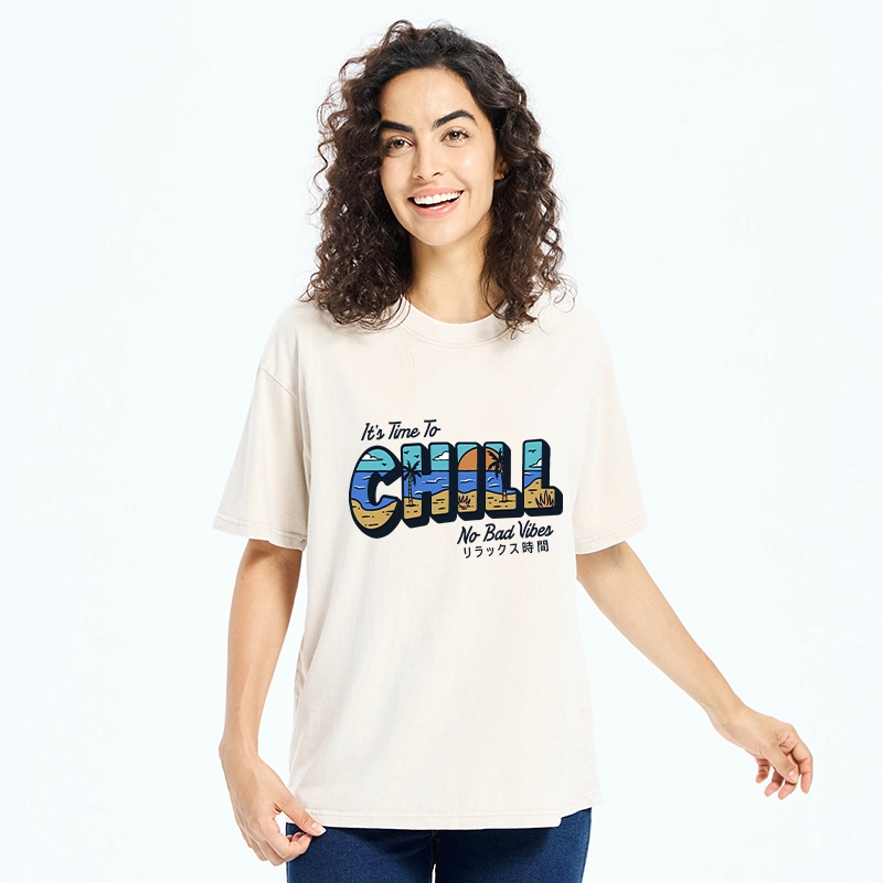 Tokyo-Tiger It's Time To Chill Washed T-Shirt