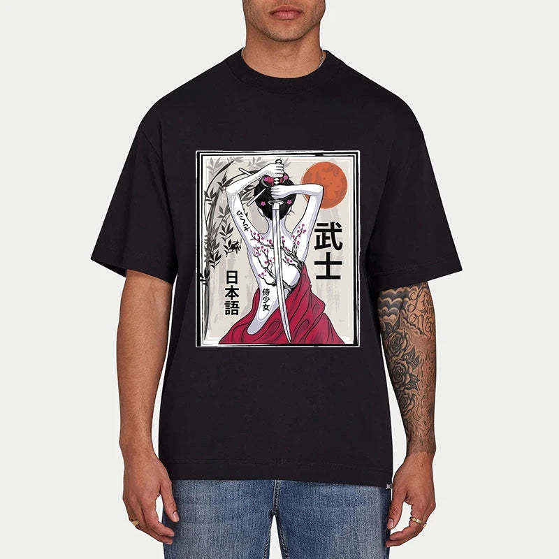 Tokyo-Tiger Japanese Samurai Culture Scenery Vintage Sakura Classic T-Shirt
