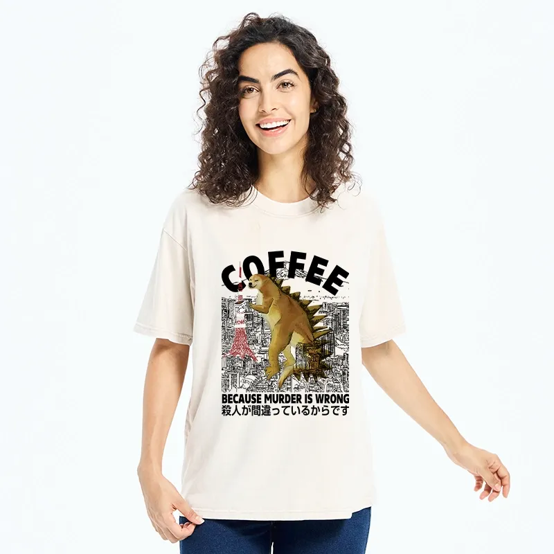 Tokyo-Tiger Because Murder Is Wrong Washed T-Shirt