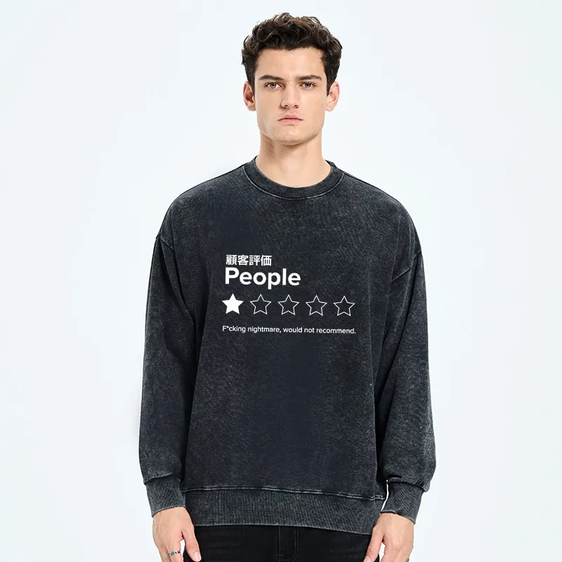 Tokyo-Tiger Evaluation People Washed Sweatshirt