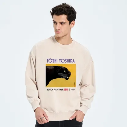 Tokyo-Tiger Black Panther Washed Sweatshirt