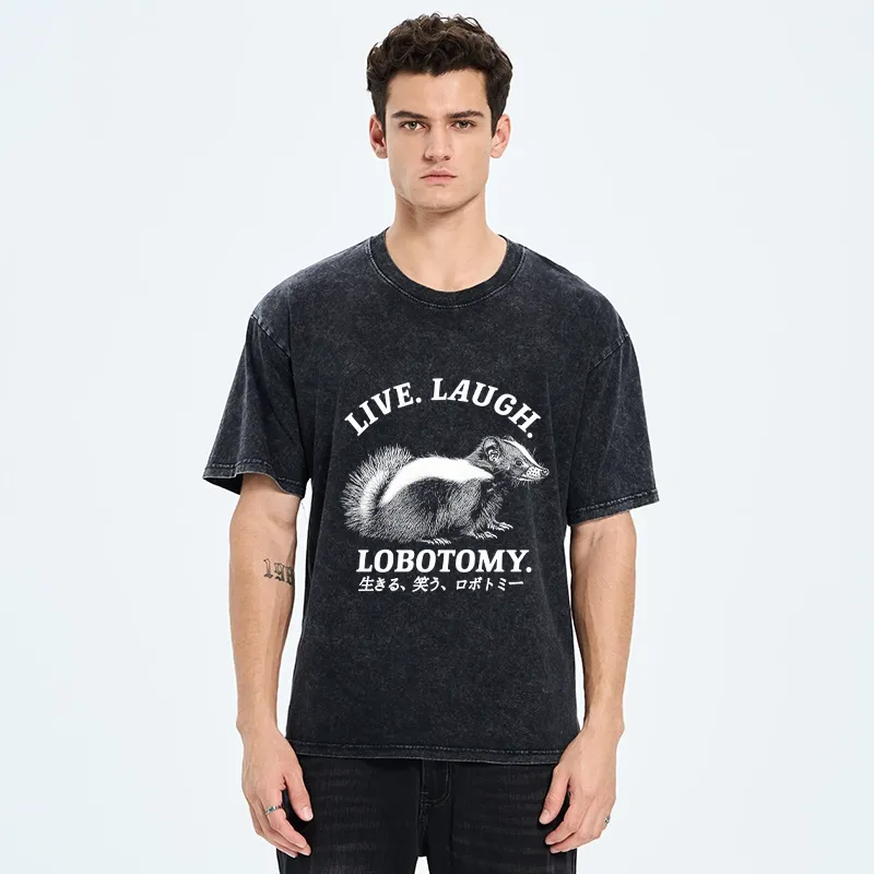 Tokyo-Tiger Live Laugh Lobotomy Washed T-Shirt