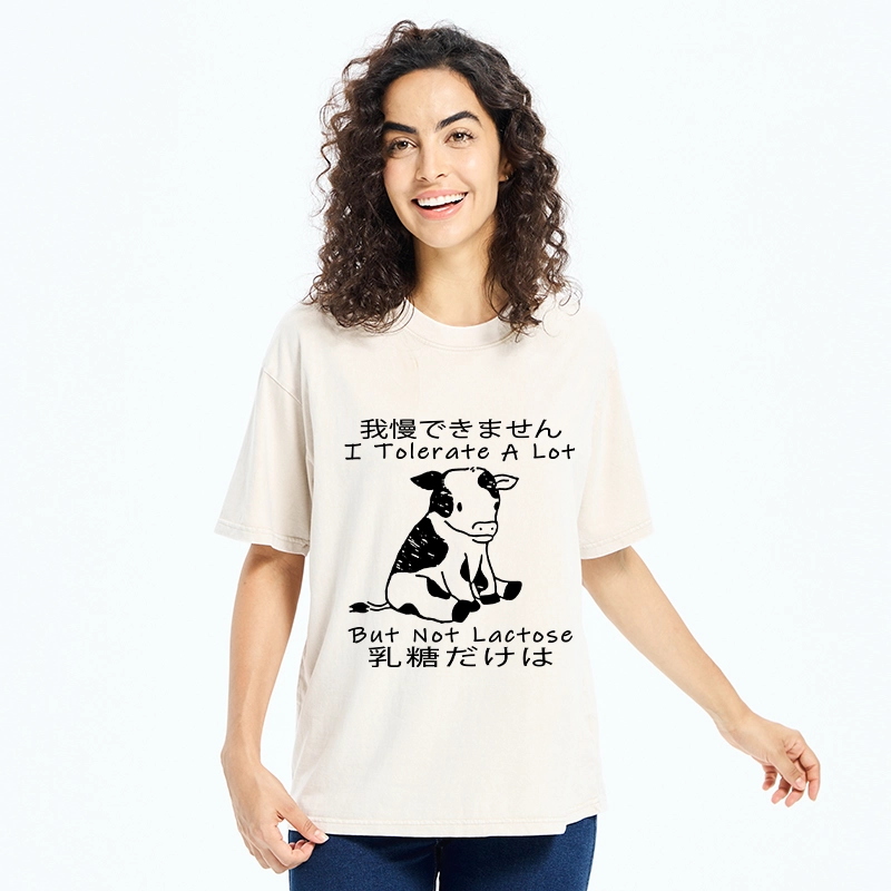 Tokyo-Tiger I Can't Tolerate Lactose Washed T-Shirt