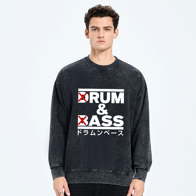 Tokyo-Tiger Drum And Bass Funny Washed Sweatshirt