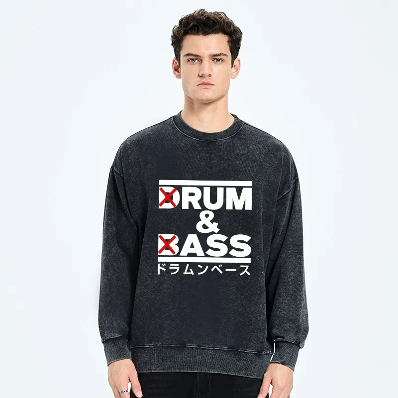 Tokyo-Tiger Drum And Bass Funny Washed Sweatshirt