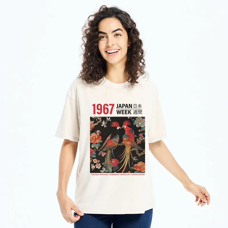 Tokyo-Tiger Ukiyo-e Japan Week Washed T-Shirt