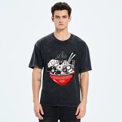 Tokyo-Tiger Press To Start The Game Washed T-Shirt