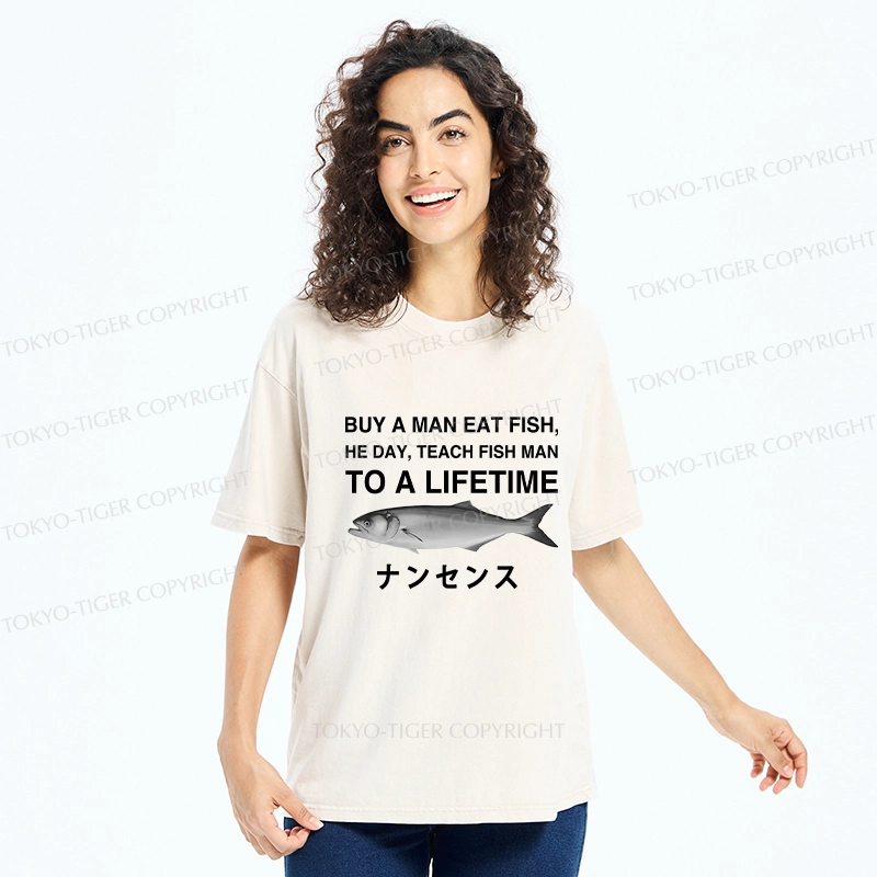Tokyo-Tiger Funny To A Lifetime Washed T-Shirt
