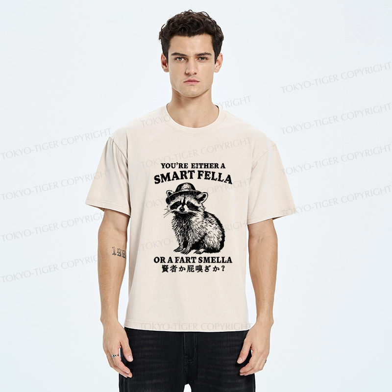 Tokyo-Tiger Sage Or Fart-sniffer Washed T-Shirt