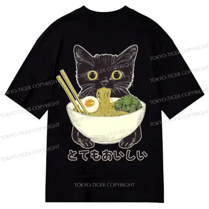 Tokyo-Tiger Ramen Lover Cute Cat Classic T-Shirt
