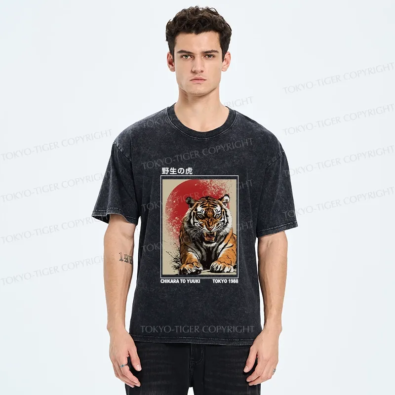 Tokyo-Tiger Wild Tiger Washed T-Shirt