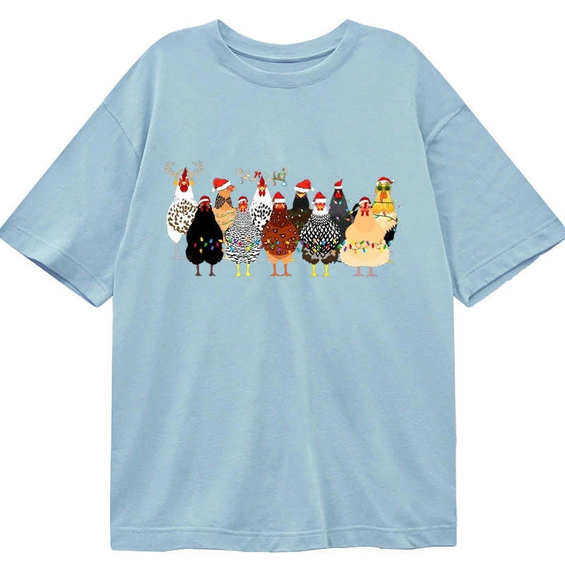 Tokyo-Tiger A Flock Of Christmas Chickens Classic T-Shirt-tokyo-tiger