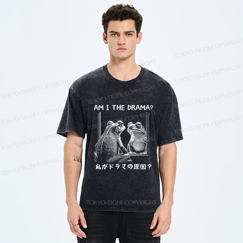 Tokyo-Tiger Am I The Drama Washed T-Shirt