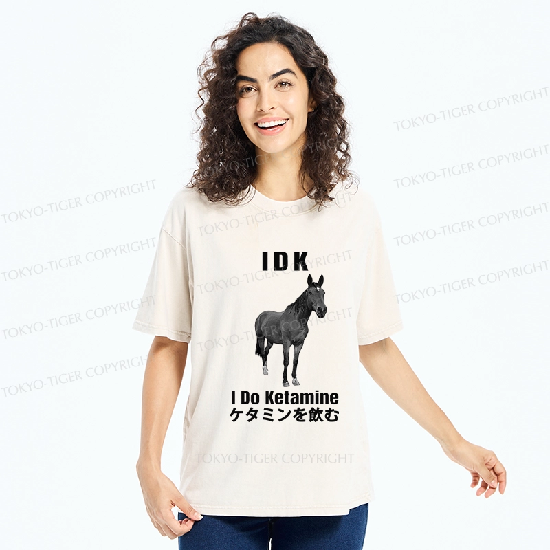 Tokyo-Tiger IDK I Do Ketamine Washed T-Shirt