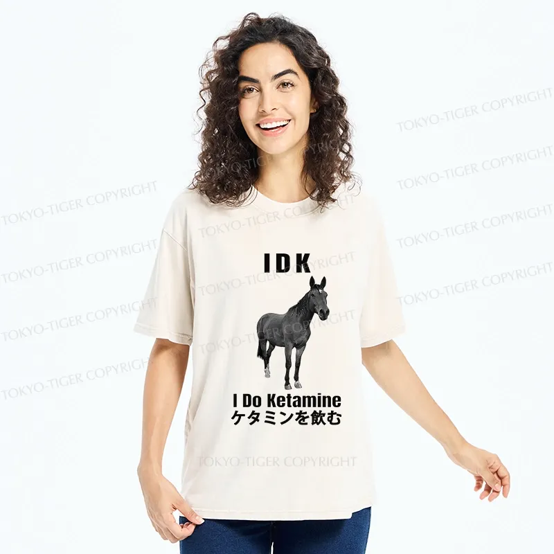 Tokyo-Tiger IDK I Do Ketamine Washed T-Shirt