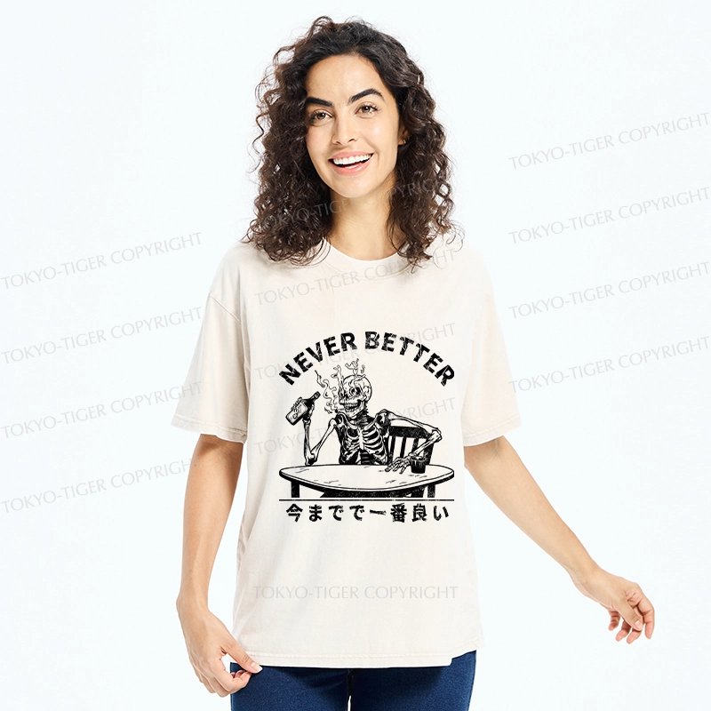 Tokyo-Tiger Never Better Japanese Washed T-Shirt
